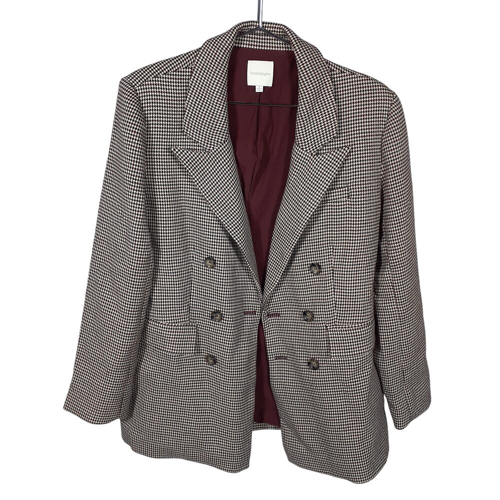 Favorite Daughter Black and White Houndstooth Blazer